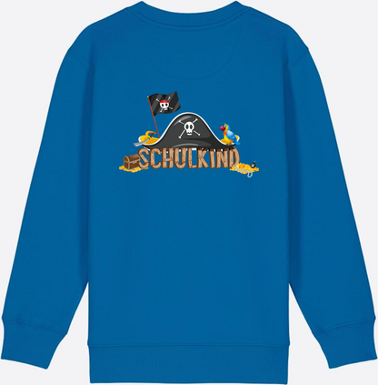 Sweatshirt Einschulung – Schulkind Pirat mit Wunschnamen - Royal Blue
