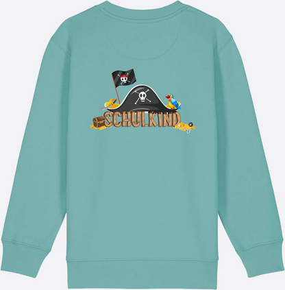 Sweatshirt Einschulung – Schulkind Pirat mit Wunschnamen - Teal Monstera