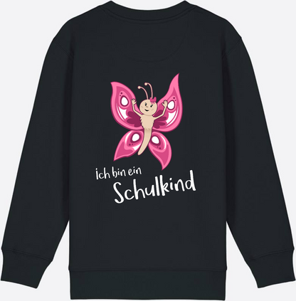Sweatshirt Einschulung – Schulkind Schmetterling personalisiert - Black