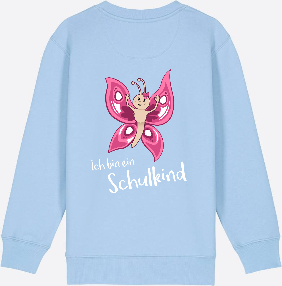 Sweatshirt Einschulung – Schulkind Schmetterling personalisiert - Blue Soul