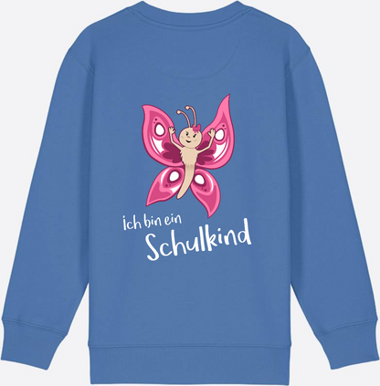 Sweatshirt Einschulung – Schulkind Schmetterling personalisiert - Bright Blue