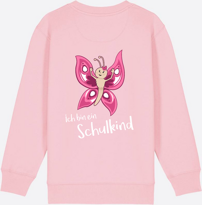 Sweatshirt Einschulung – Schulkind Schmetterling personalisiert - Cotton Pink