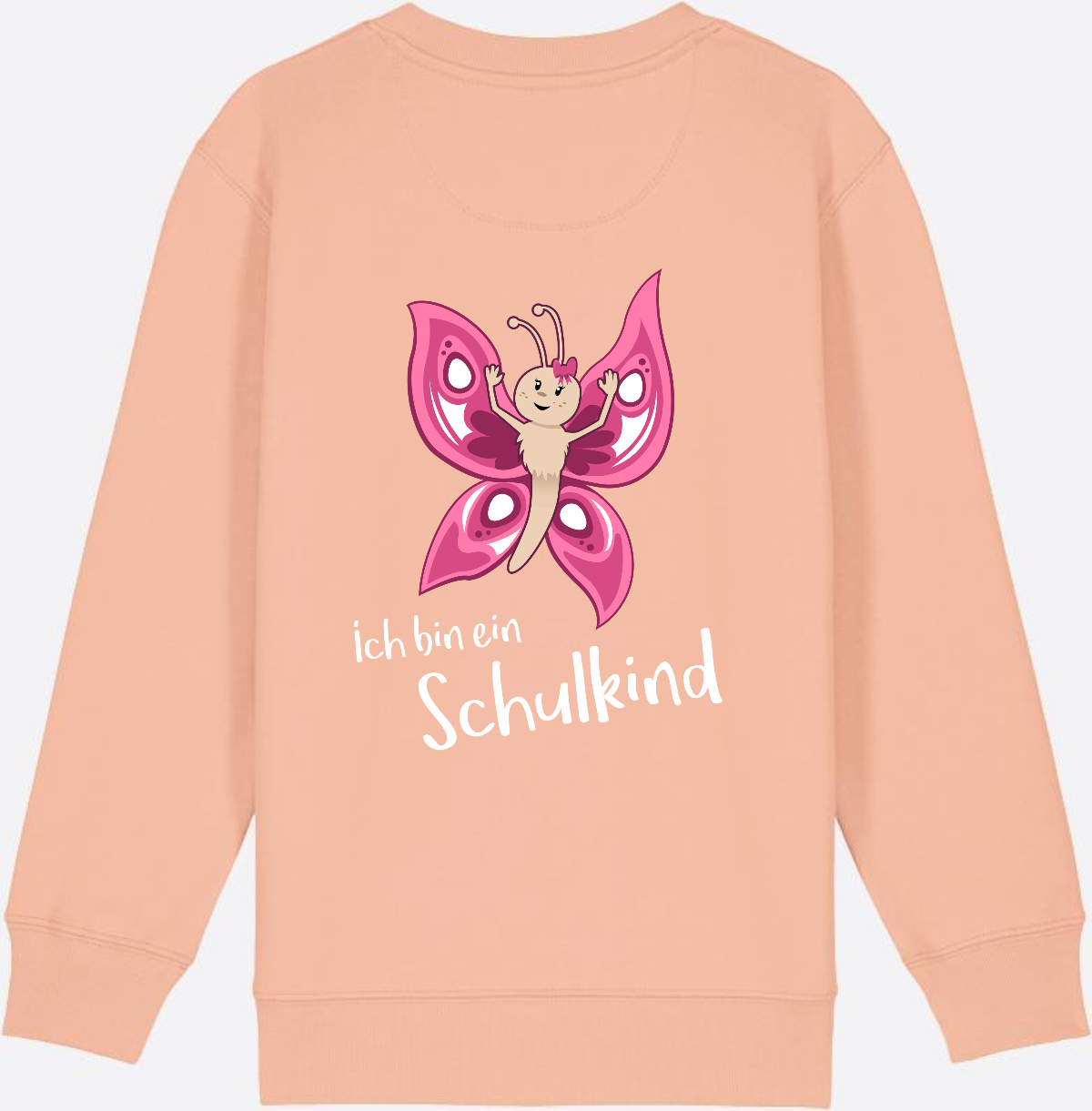 Sweatshirt Einschulung – Schulkind Schmetterling personalisiert - Fraiche Peche
