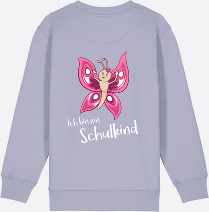 Sweatshirt Einschulung – Schulkind Schmetterling personalisiert - Lavender