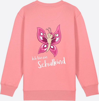 Sweatshirt Einschulung – Schulkind Schmetterling personalisiert - Pink Joy