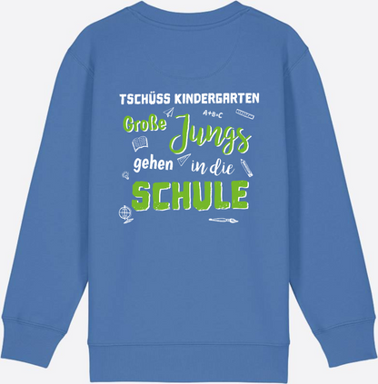 Sweatshirt Einschulung – Tschüss Kindergarten Große Jungs - Bright Blue