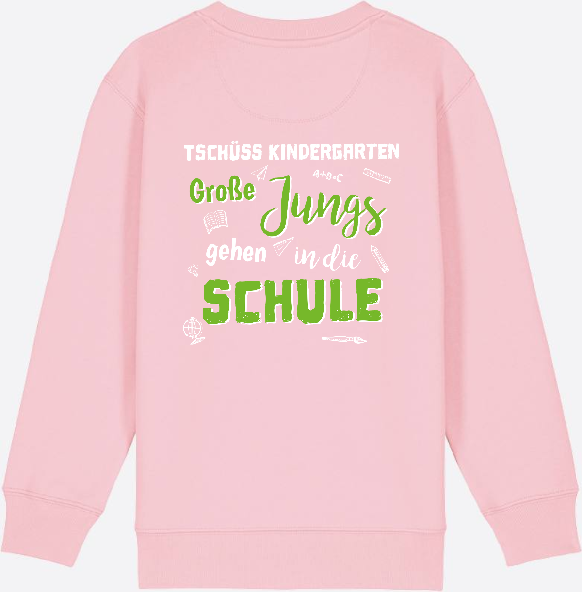 Sweatshirt Einschulung – Tschüss Kindergarten Große Jungs - Cotton Pink