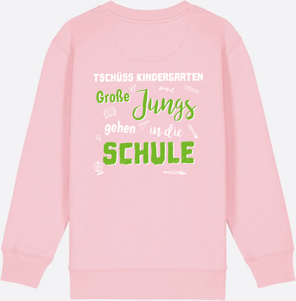 Sweatshirt Einschulung – Tschüss Kindergarten Große Jungs - Cotton Pink
