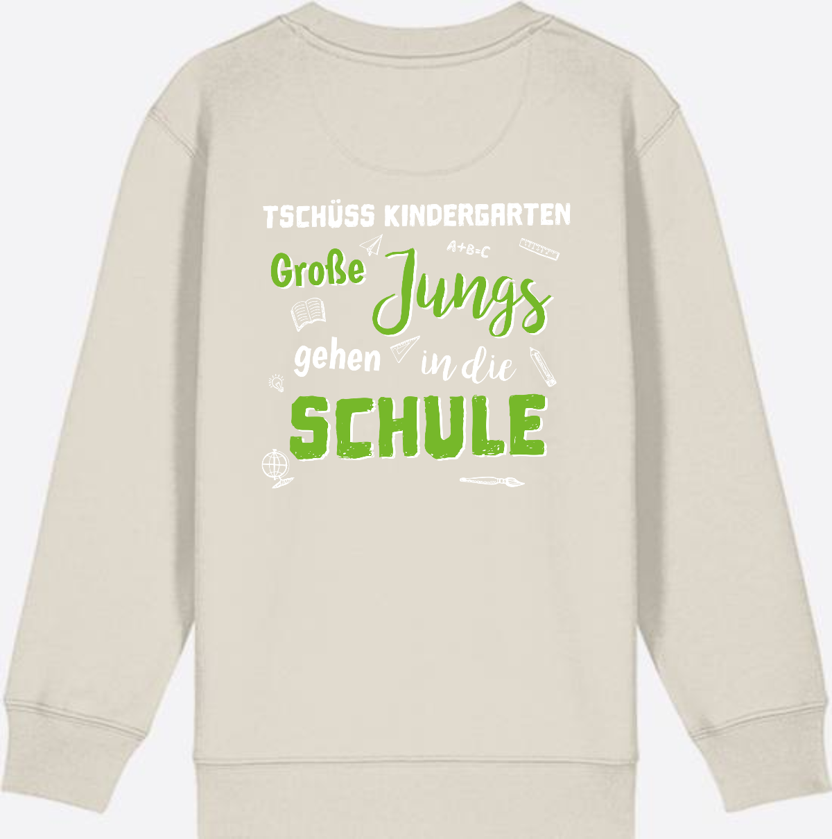 Sweatshirt Einschulung – Tschüss Kindergarten Große Jungs - Eco Heather