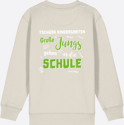Sweatshirt Einschulung – Tschüss Kindergarten Große Jungs - Eco Heather
