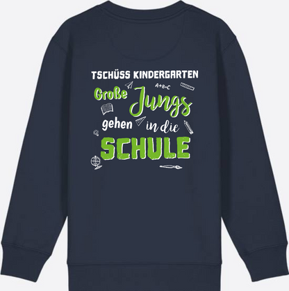 Sweatshirt Einschulung – Tschüss Kindergarten Große Jungs - French Navy