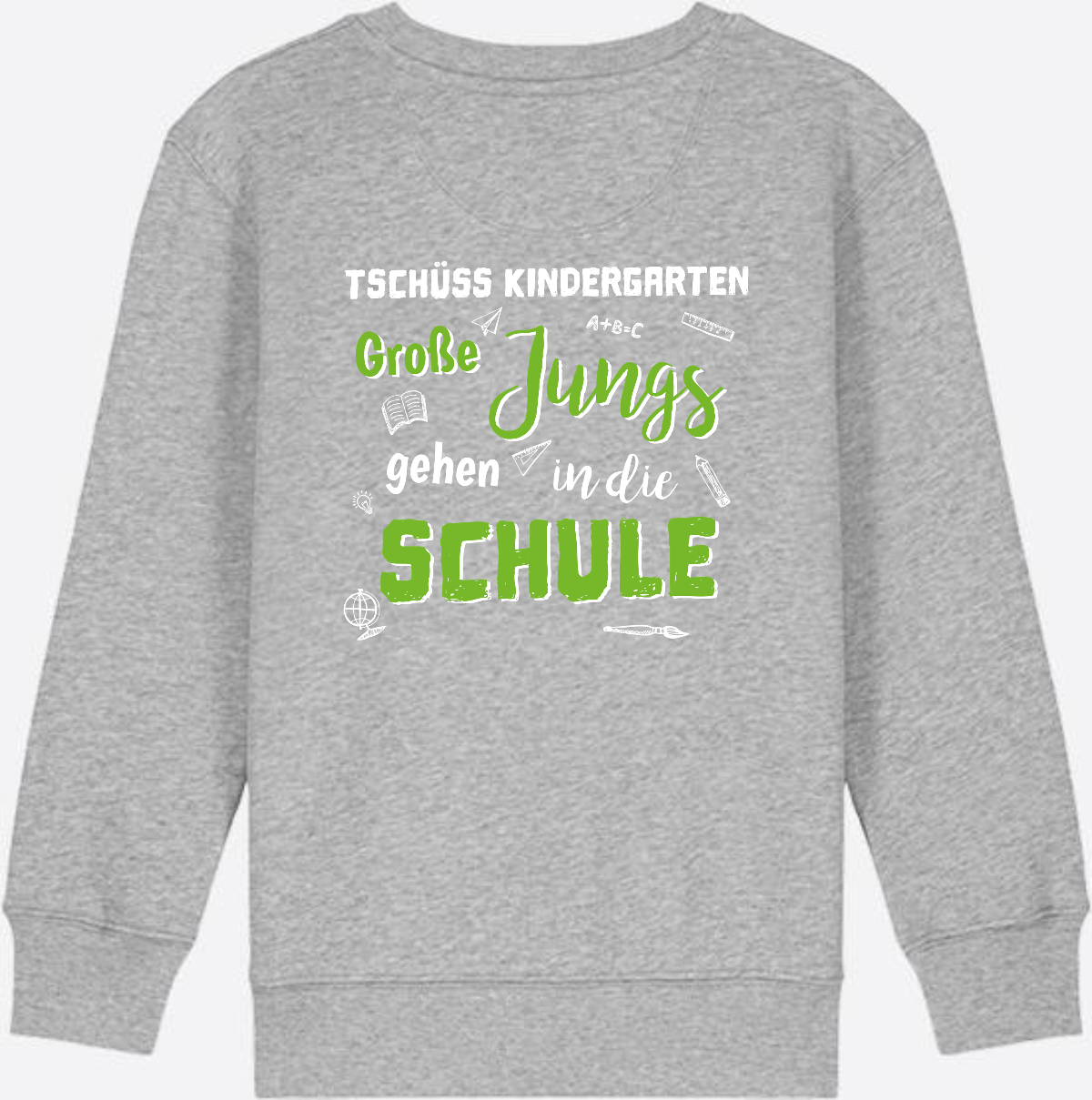 Sweatshirt Einschulung – Tschüss Kindergarten Große Jungs - Heather Grey