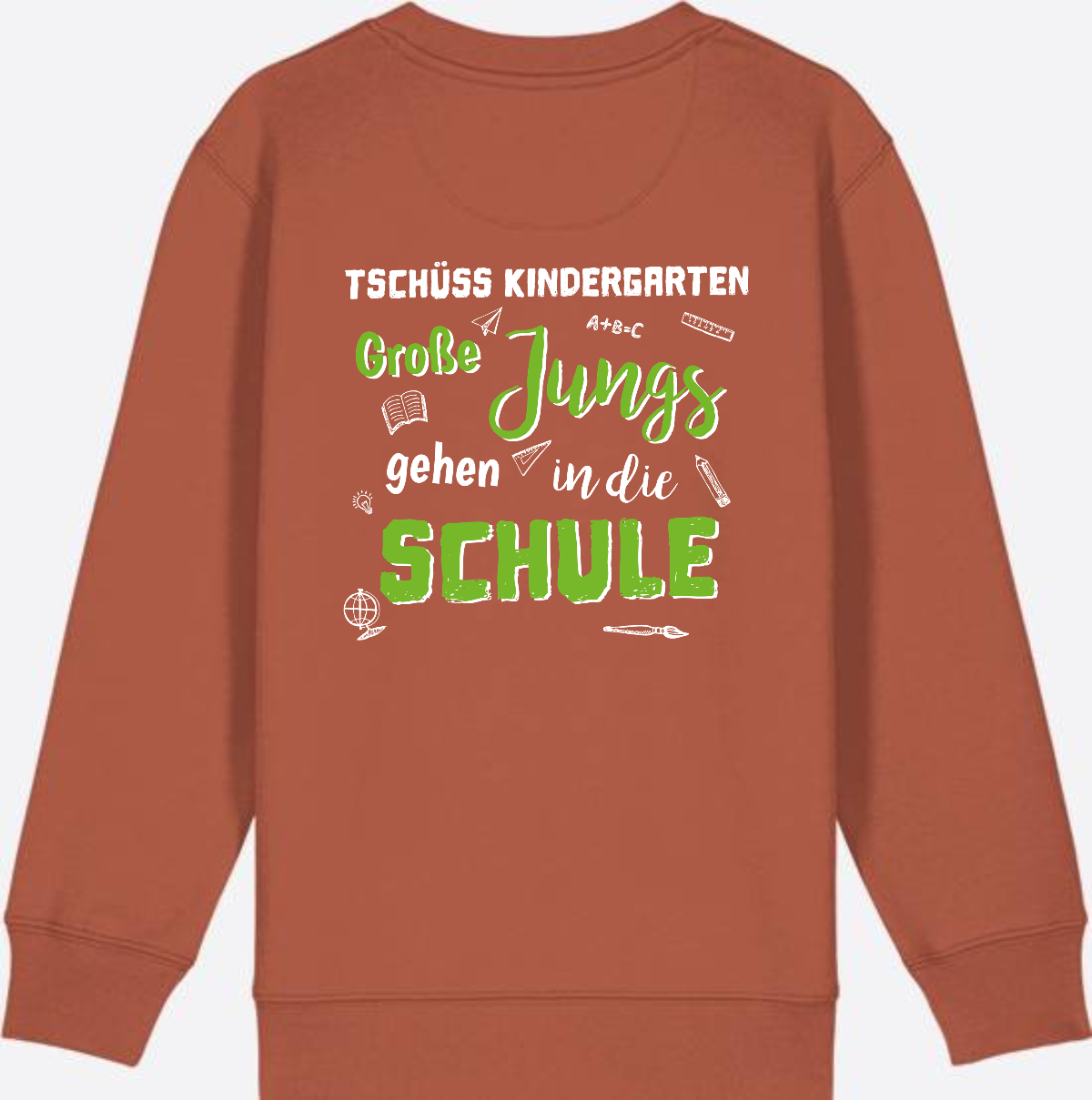 Sweatshirt Einschulung – Tschüss Kindergarten Große Jungs - Heritage Brown