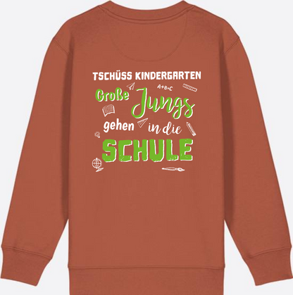 Sweatshirt Einschulung – Tschüss Kindergarten Große Jungs - Heritage Brown
