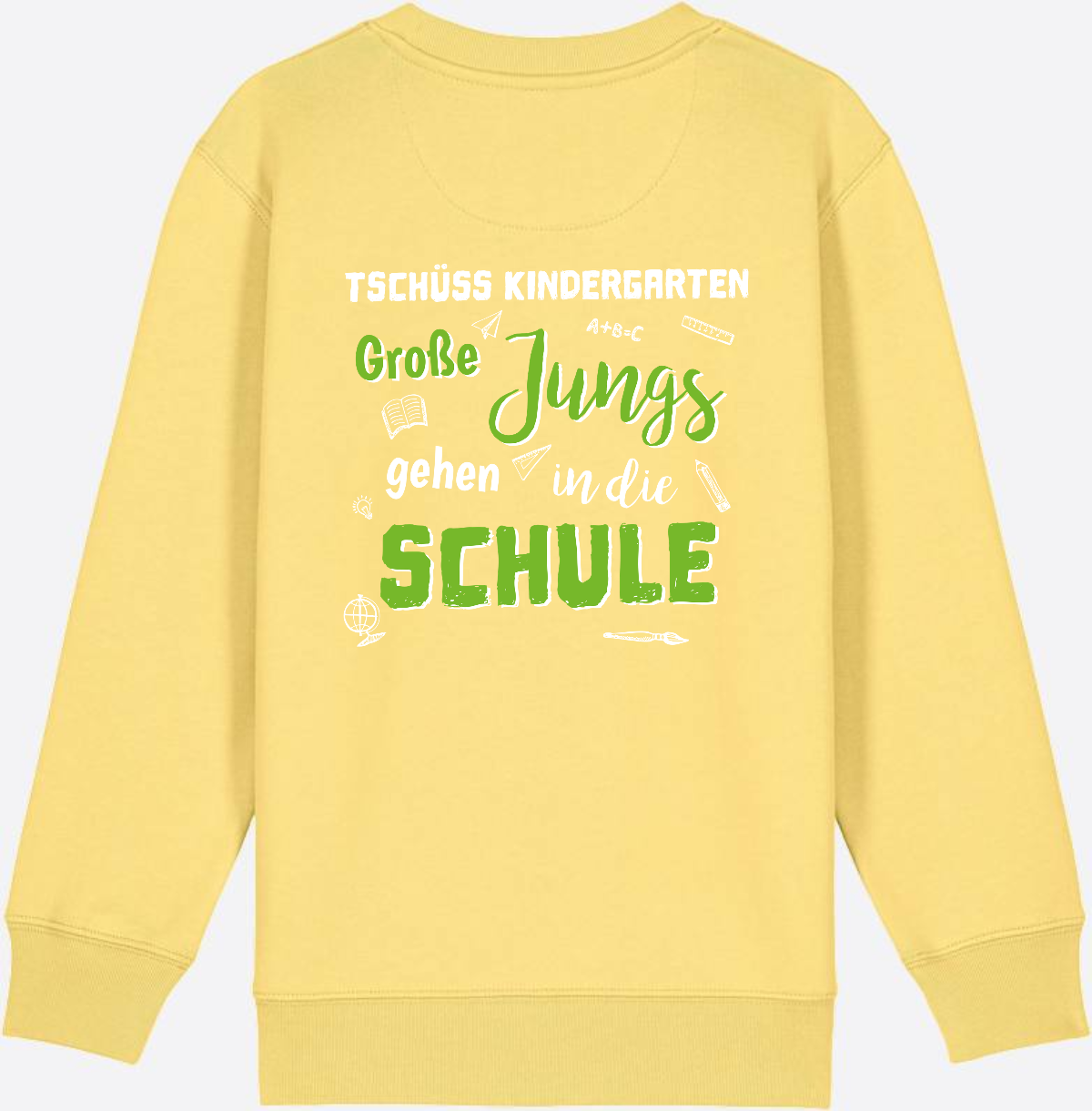 Sweatshirt Einschulung – Tschüss Kindergarten Große Jungs - Viva Yellow