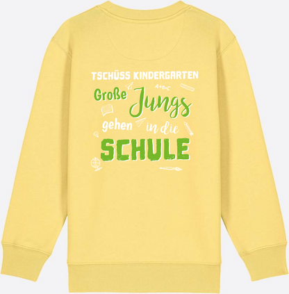 Sweatshirt Einschulung – Tschüss Kindergarten Große Jungs - Viva Yellow
