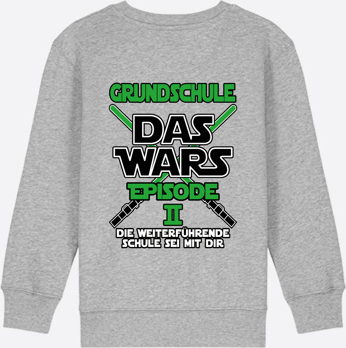 Sweatshirt Grundschule Das Wars Episode 2 - Personalisierbar - Heather Grey