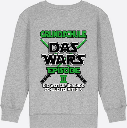 Sweatshirt Grundschule Das Wars Episode 2 - Personalisierbar - Heather Grey