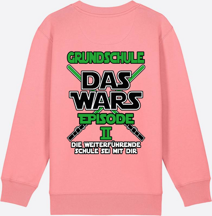 Sweatshirt Grundschule Das Wars Episode 2 - Personalisierbar - Pink Joy