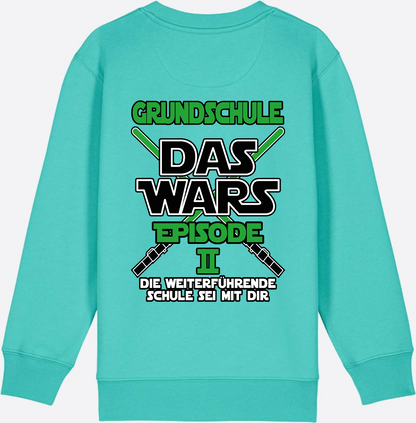 Sweatshirt Grundschule Das Wars Episode 2 - Personalisierbar - Pool Blue