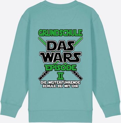 Sweatshirt Grundschule Das Wars Episode 2 - Personalisierbar - Teal Monstera