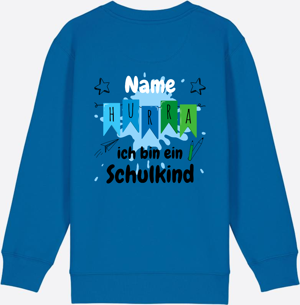 Sweatshirt Hurra ich bin ein Schulkind | Geschenk zur Einschulung - Royal Blue