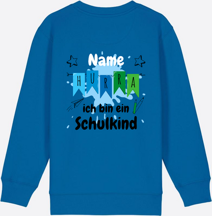 Sweatshirt Hurra ich bin ein Schulkind | Geschenk zur Einschulung - Royal Blue