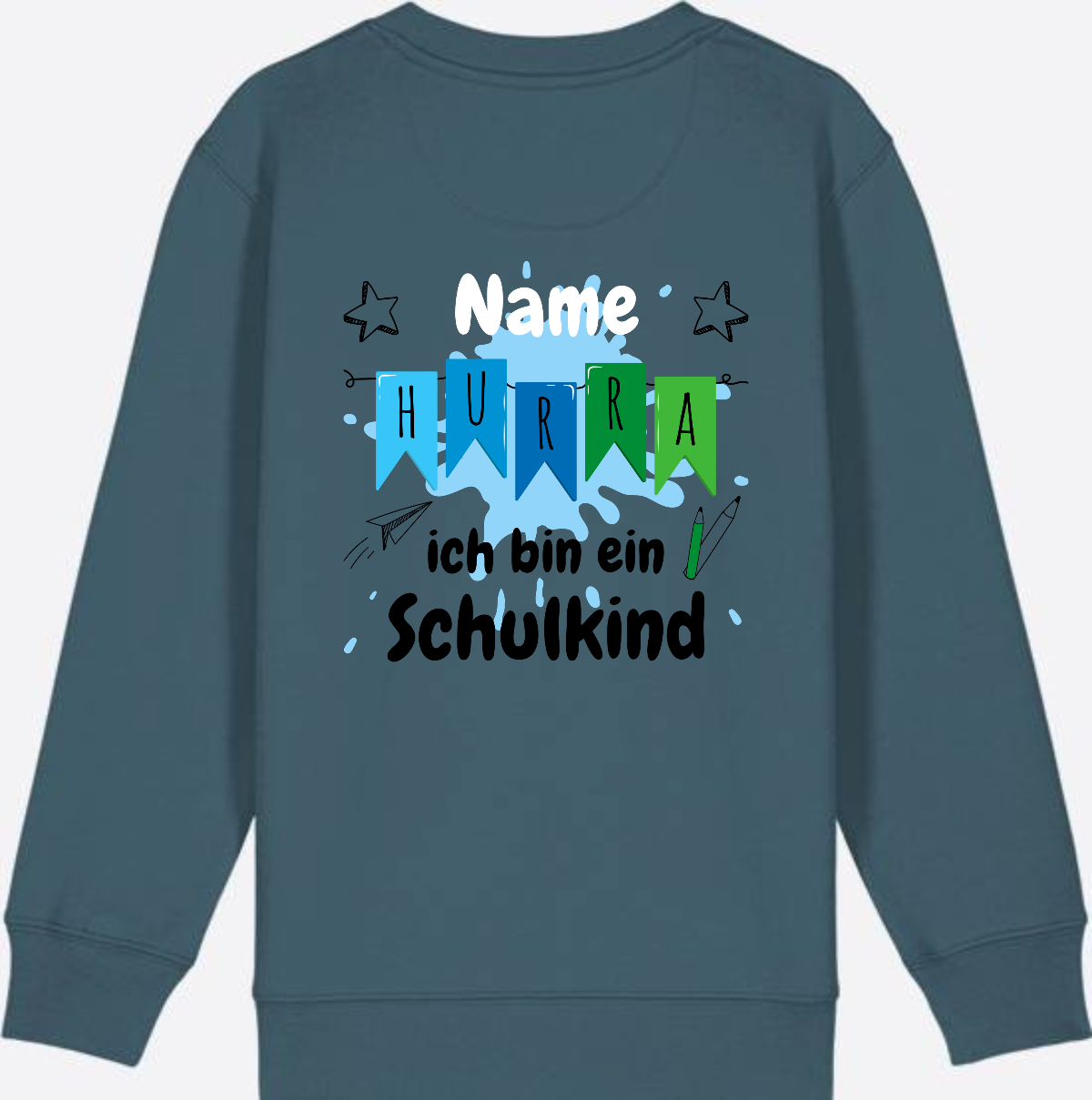 Sweatshirt Hurra ich bin ein Schulkind | Geschenk zur Einschulung - Stargazer