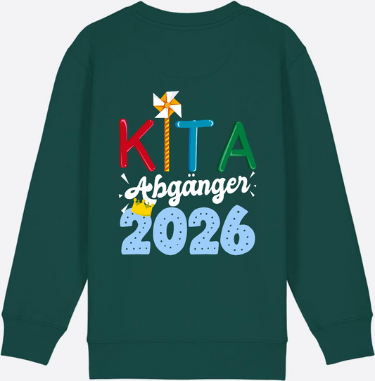 Sweatshirt Kita Abgänger 2026 – Personalisiert mit Name - Glazed Green