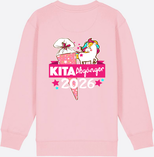 Sweatshirt Kita Abgänger 2026 – Personalisiert zur Einschulung - Cotton Pink