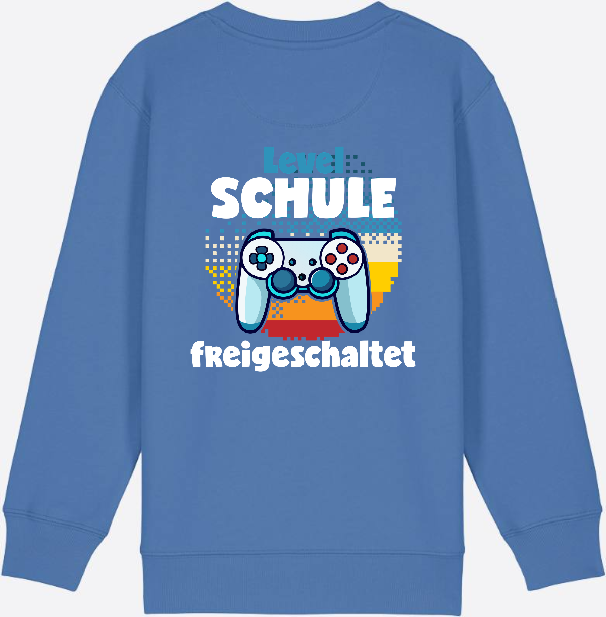 Sweatshirt Level Schule freigeschaltet – Geschenk Einschulung - Bright Blue