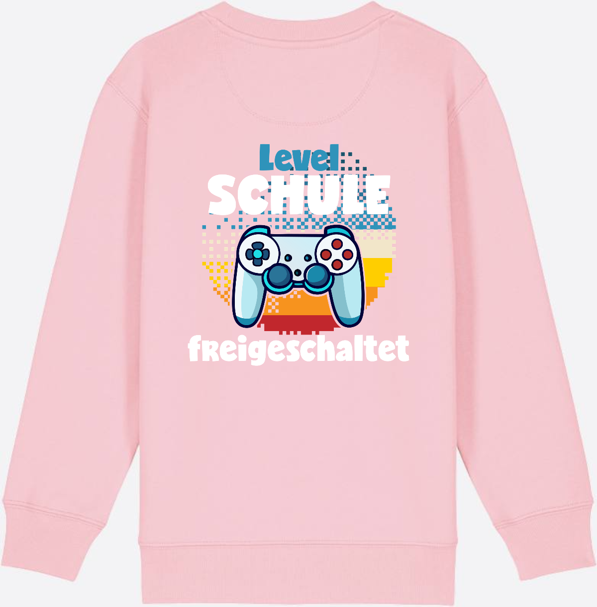 Sweatshirt Level Schule freigeschaltet – Geschenk Einschulung - Cotton Pink