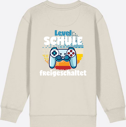 Sweatshirt Level Schule freigeschaltet – Geschenk Einschulung - Eco Heather