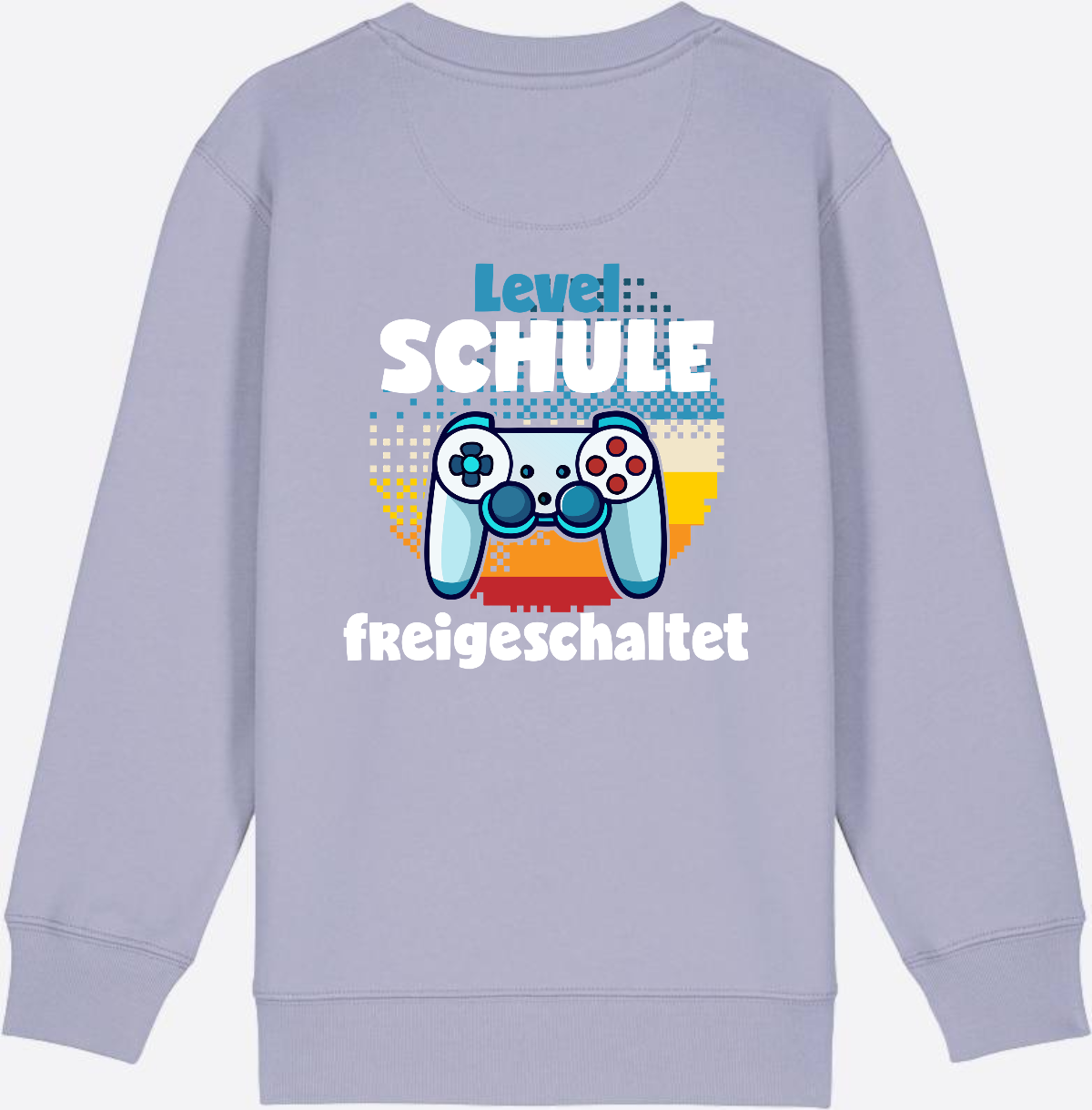 Sweatshirt Level Schule freigeschaltet – Geschenk Einschulung - Lavender