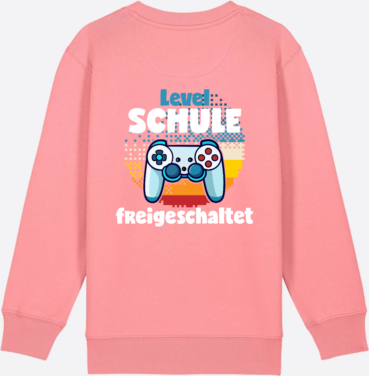 Sweatshirt Level Schule freigeschaltet – Geschenk Einschulung - Pink Joy