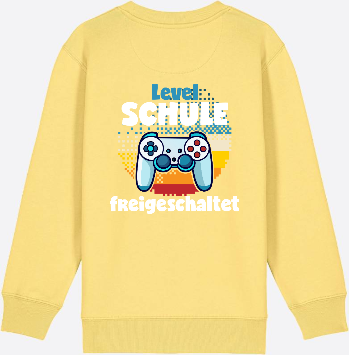 Sweatshirt Level Schule freigeschaltet – Geschenk Einschulung - Viva Yellow