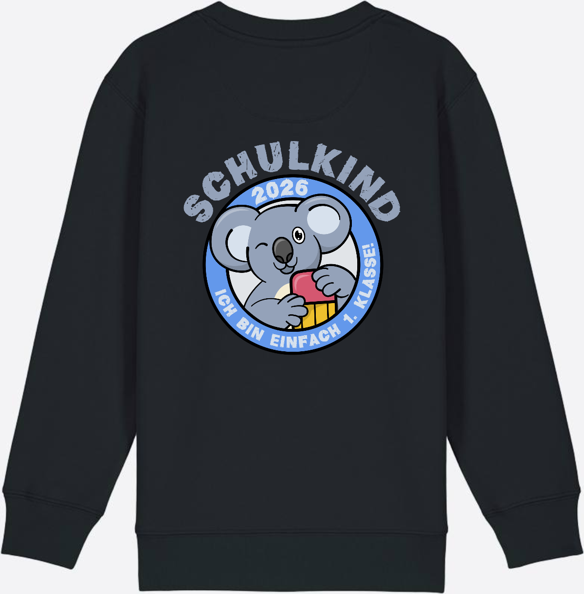 Sweatshirt Schulkind 2026 – 1. Klasse Koala - Black