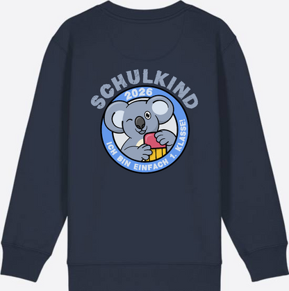 Sweatshirt Schulkind 2026 – 1. Klasse Koala - French Navy