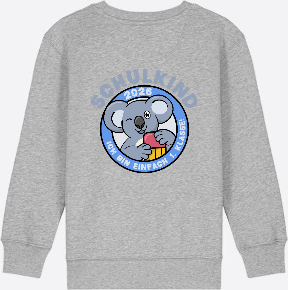 Sweatshirt Schulkind 2026 – 1. Klasse Koala - Heather Grey