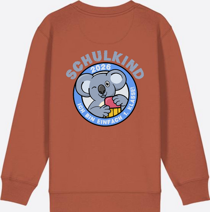 Sweatshirt Schulkind 2026 – 1. Klasse Koala - Heritage Brown