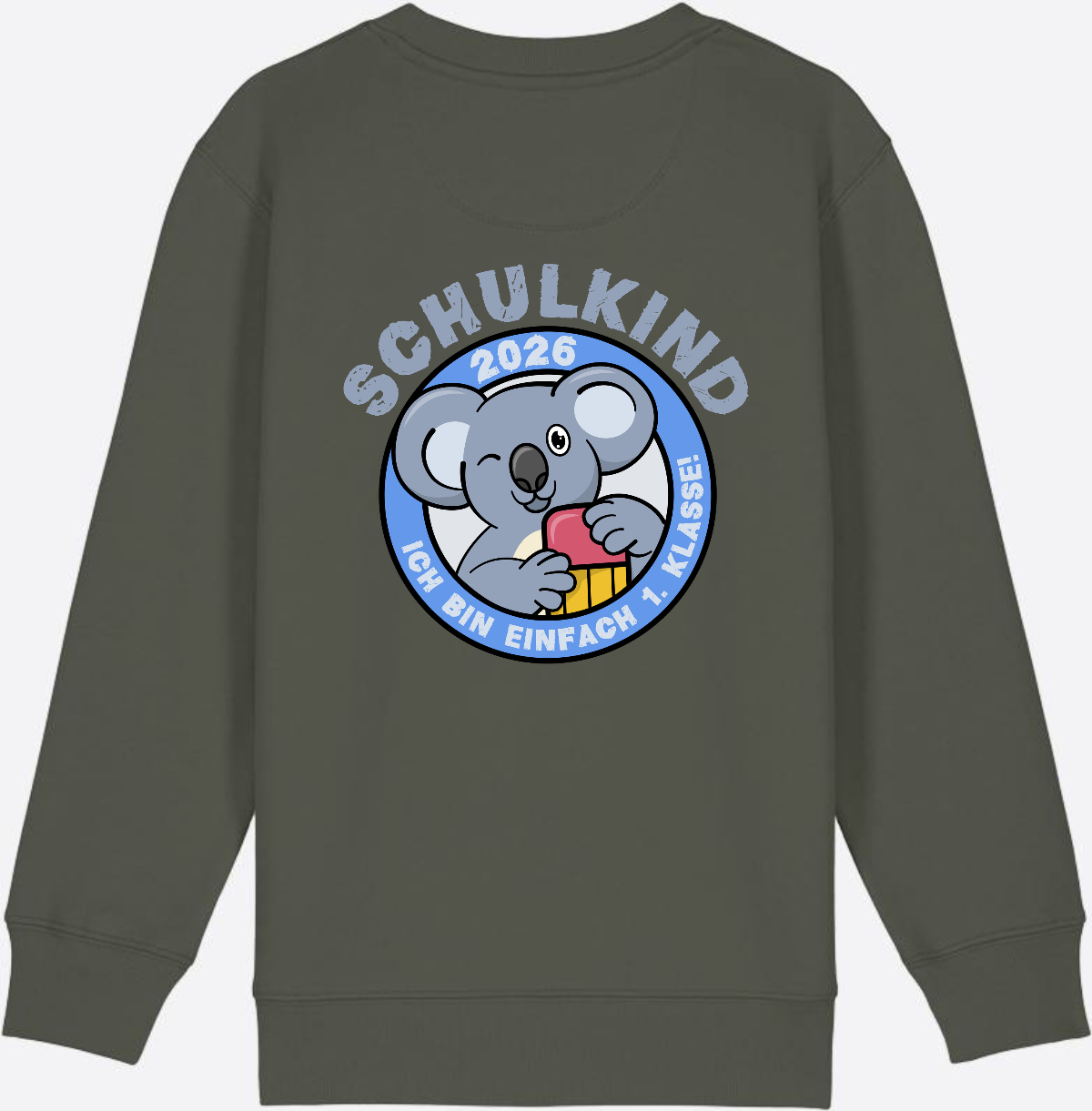 Sweatshirt Schulkind 2026 – 1. Klasse Koala - Khaki