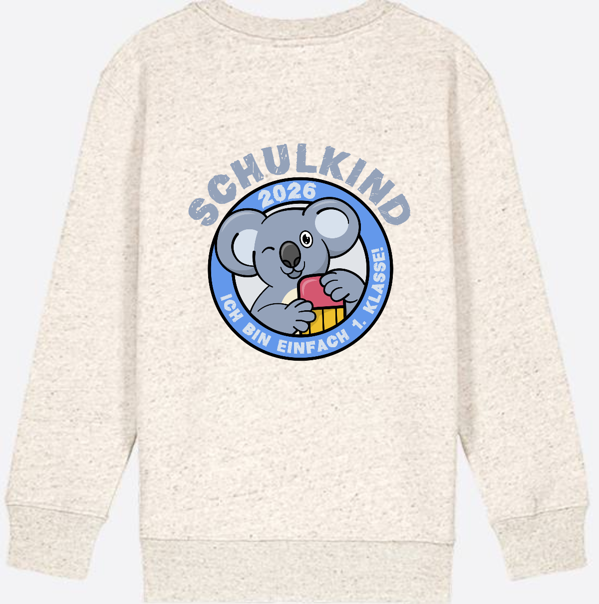 Sweatshirt Schulkind 2026 – 1. Klasse Koala - Natural Raw