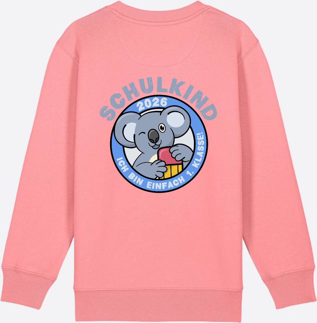 Sweatshirt Schulkind 2026 – 1. Klasse Koala - Pink Joy