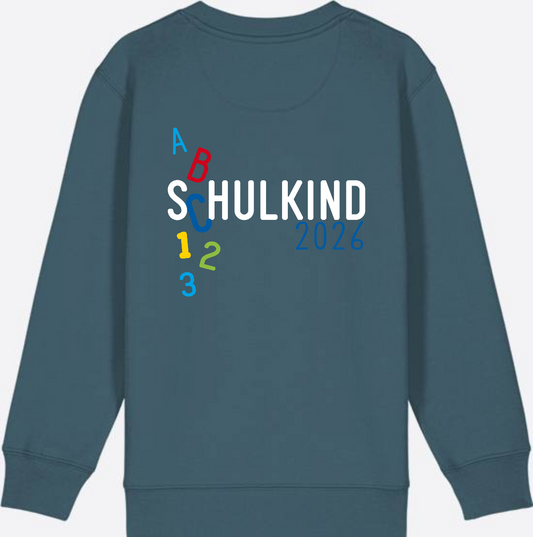 Sweatshirt Schulkind 2026 ABC – personalisiert zur Einschulung - Stargazer