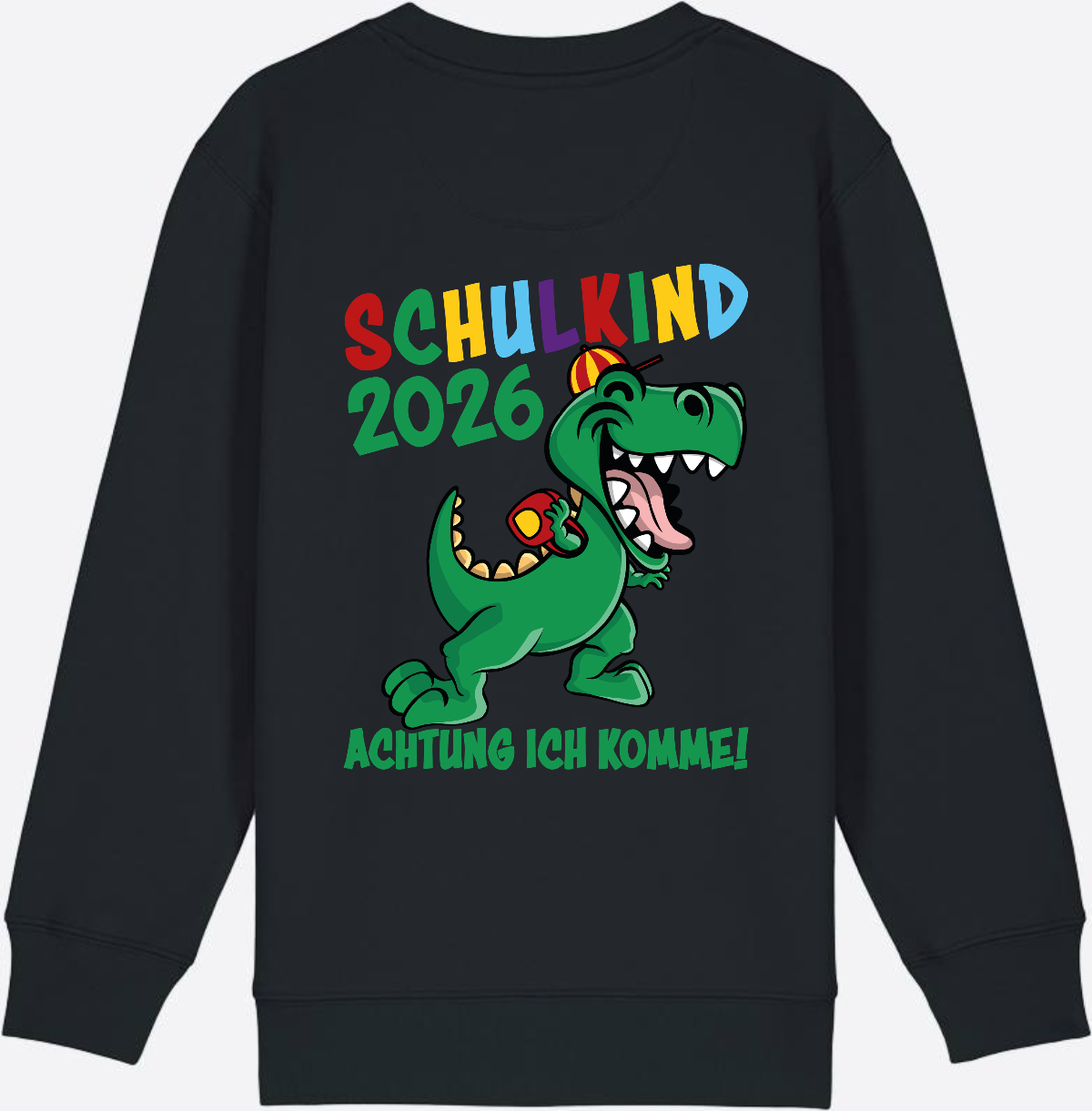 Sweatshirt Schulkind 2026: Achtung ich komme! bunt - Black