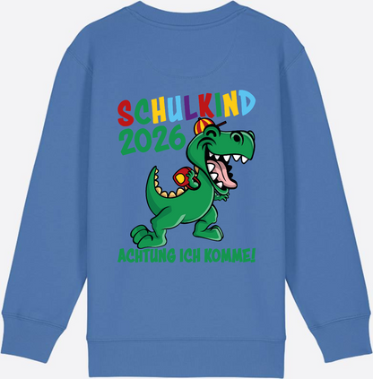Sweatshirt Schulkind 2026: Achtung ich komme! bunt - Bright Blue