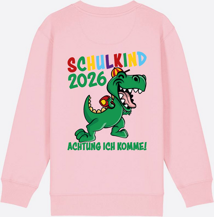 Sweatshirt Schulkind 2026: Achtung ich komme! bunt - Cotton Pink