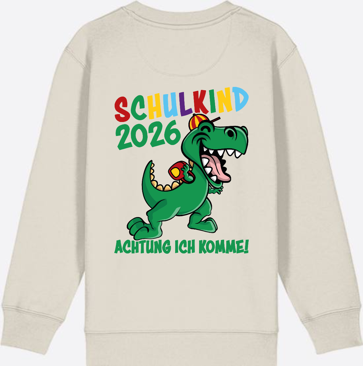 Sweatshirt Schulkind 2026: Achtung ich komme! bunt - Eco Heather