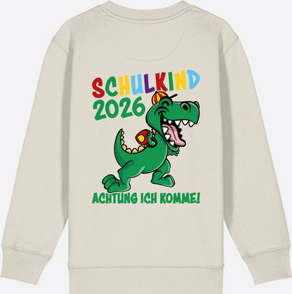 Sweatshirt Schulkind 2026: Achtung ich komme! bunt - Eco Heather