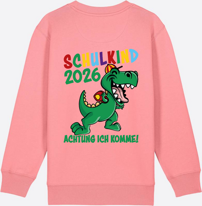 Sweatshirt Schulkind 2026: Achtung ich komme! bunt - Pink Joy